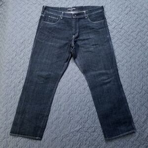 Reverb Jeans Mens 40x32 Black Regular Straight‎ Dark Wash American Denim